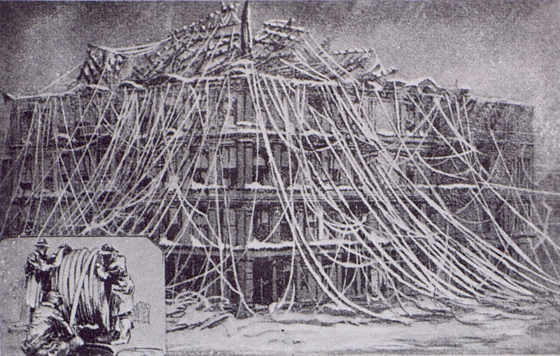 Illustration for article titled Photos from the Days When Thousands of Cables Crowded the Skies